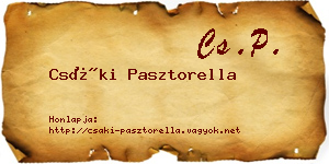 Csáki Pasztorella névjegykártya